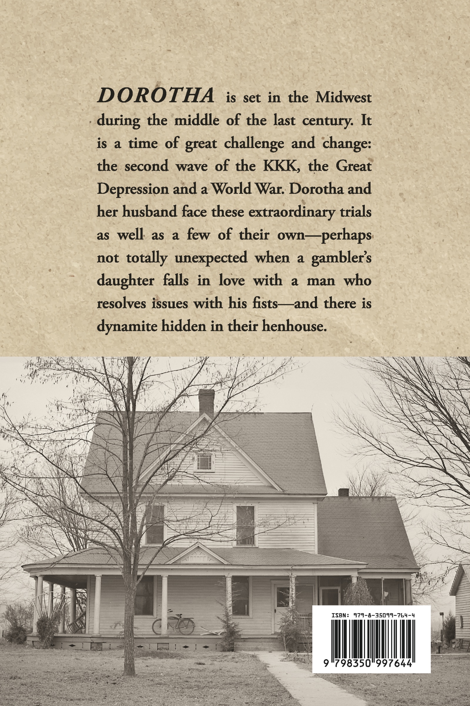 Dorotha Book Cover Back Dorotha, A Mostly True Story Book Cover, Back